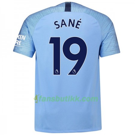Fotballdrakt Manchester City Sane 19 Hjemmetrøye 2018-2019 Kortermet